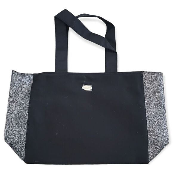 Coach Fragrance Black Fabric & Glitter Tote - Picture 1 of 4